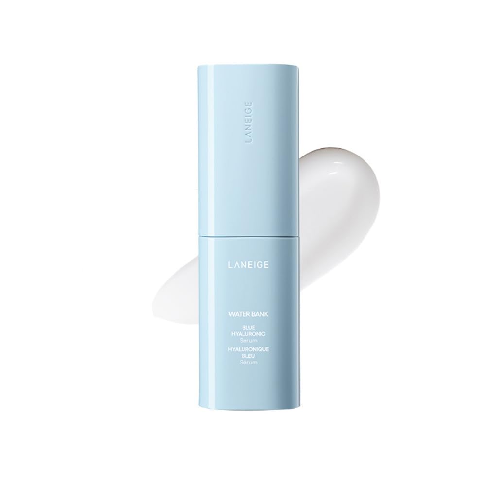 LANEIGE Water Bank Blue Hyaluronic Acid Serum for Face | Intense Hydration with Peptides| Lightweight Face Serum for Glowing & Firm Skin | All Skin Types| For Men and Women | Korean Skincare-50ml