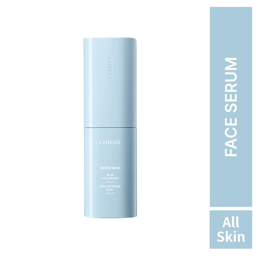 LANEIGE Water Bank Blue Hyaluronic Acid Serum for Face | Intense Hydration with Peptides| Lightweight Face Serum for Glowing & Firm Skin | All Skin Types| For Men and Women | Korean Skincare-50ml
