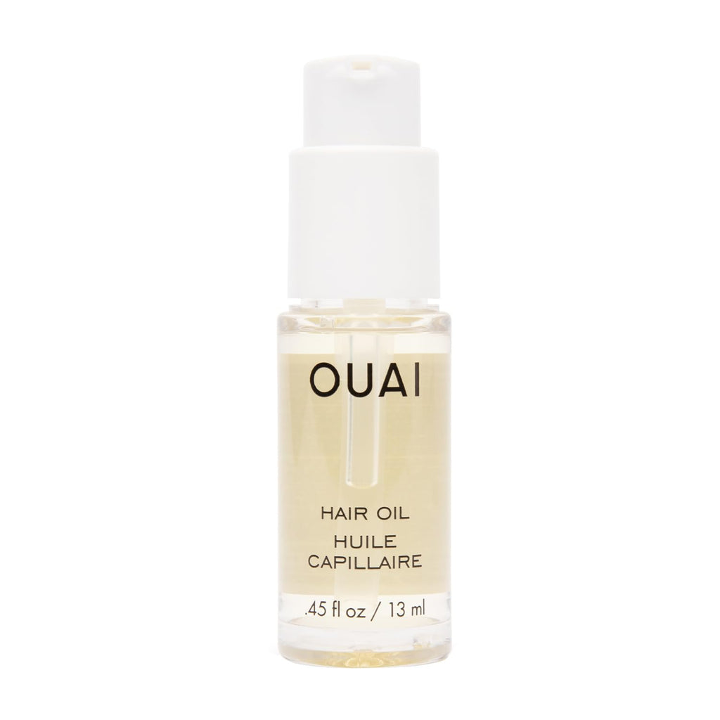 OUAI Hair Oil Travel Size - Hair Heat Protectant Oil for Frizz Control - Adds Shine and Smooths Split Ends - Color Safe Formula - Paraben, Phthalate and Sulfate Free (13ml)
