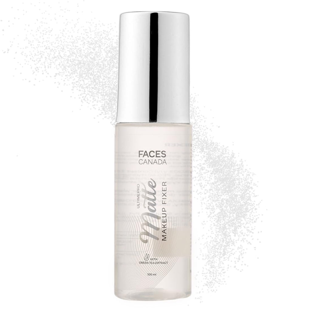 FACES CANADA Ultime Pro Shimmer Makeup Fixer, 50ml | Long Lasting Makeup Setting Spray | Keeps Makeup Intact | Glamourous Shimmer Finish | Hydrates, Soothes & Refreshes Skin | Alcohol Free