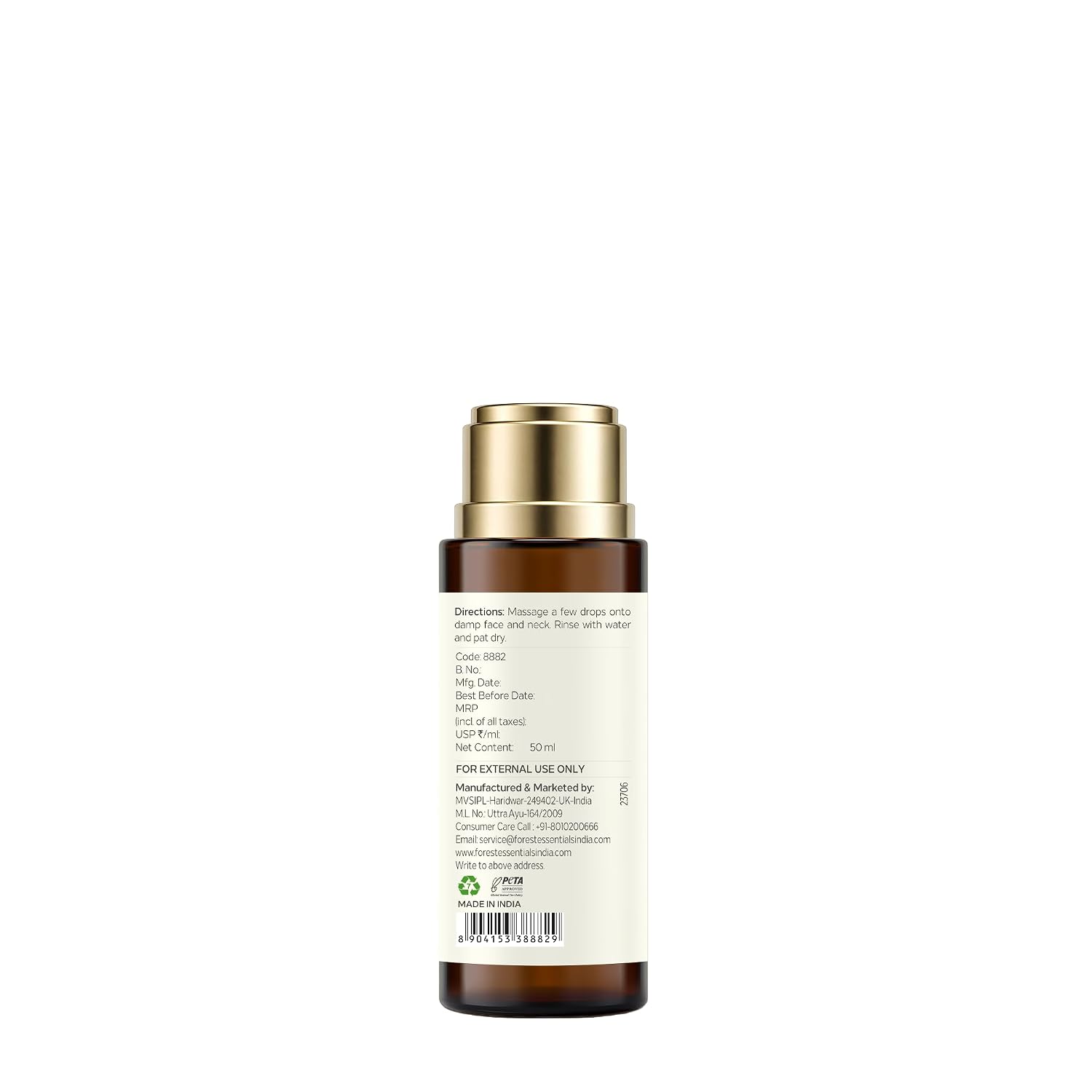 Forest Essentials Ayurvedic Purifying Face Wash with Saffron & Neem | For Normal to Oily Skin | Sulphate Free