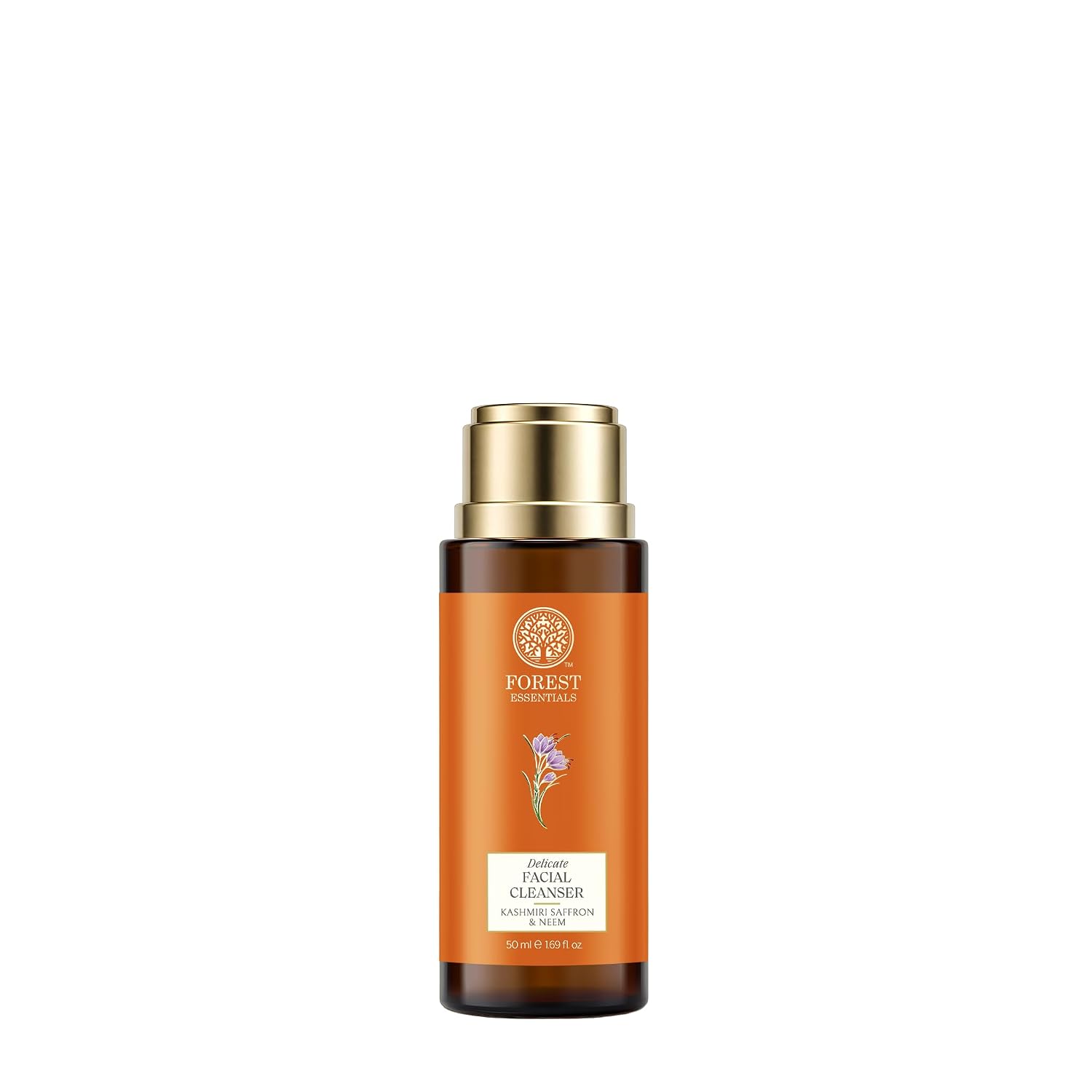 Forest Essentials Ayurvedic Purifying Face Wash with Saffron & Neem | For Normal to Oily Skin | Sulphate Free