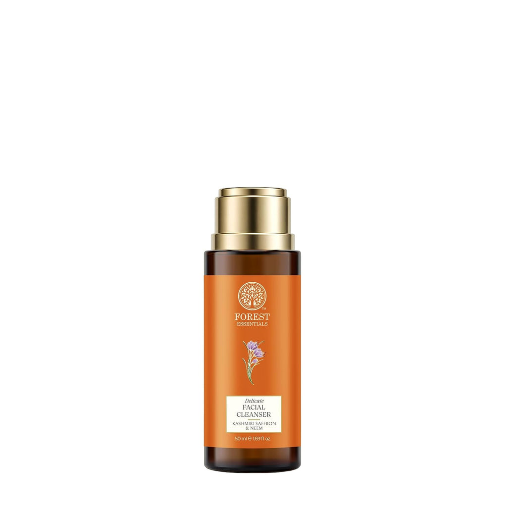 Forest Essentials Ayurvedic Purifying Face Wash with Saffron & Neem | For Normal to Oily Skin | Sulphate Free