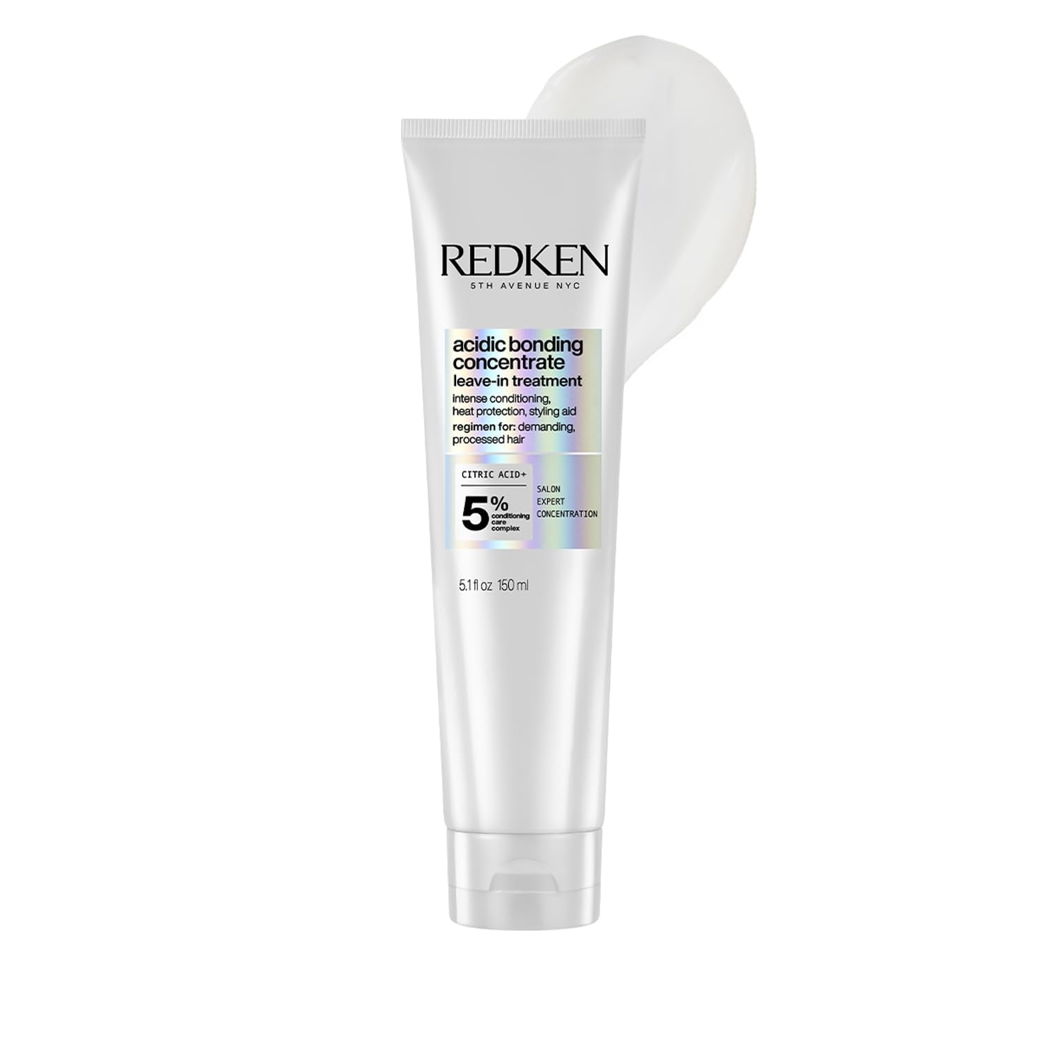Redken Acidic Bonding Concentrate Bond Repair Leave-in Treatment, 150 ml | Professional Bond Strengthening Leave-in Treatment and Heat Protectant for smoother, frizz-free hair.