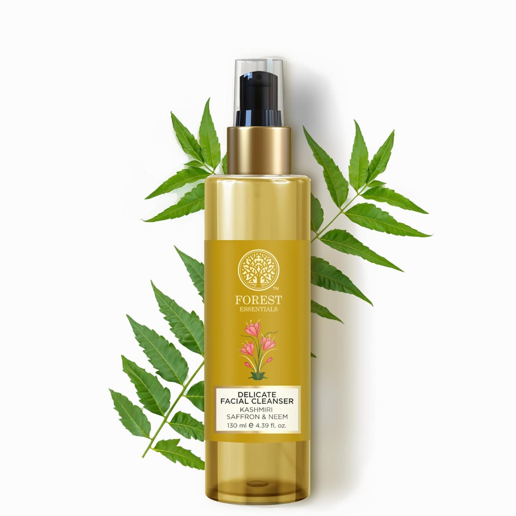 Forest Essentials Ayurvedic Purifying Face Wash with Saffron & Neem | For Normal to Oily Skin | Sulphate Free