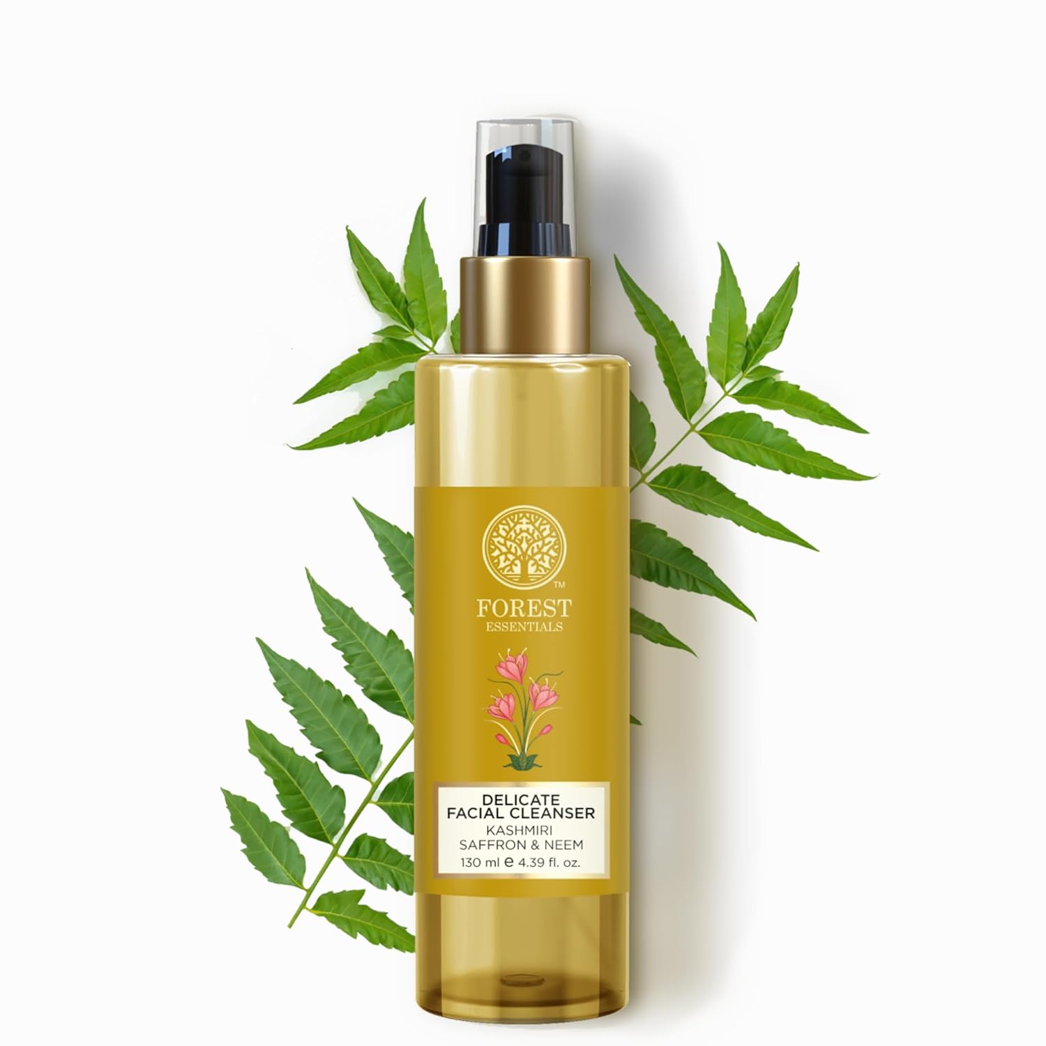Forest Essentials Ayurvedic Purifying Face Wash with Saffron & Neem | For Normal to Oily Skin | Sulphate Free