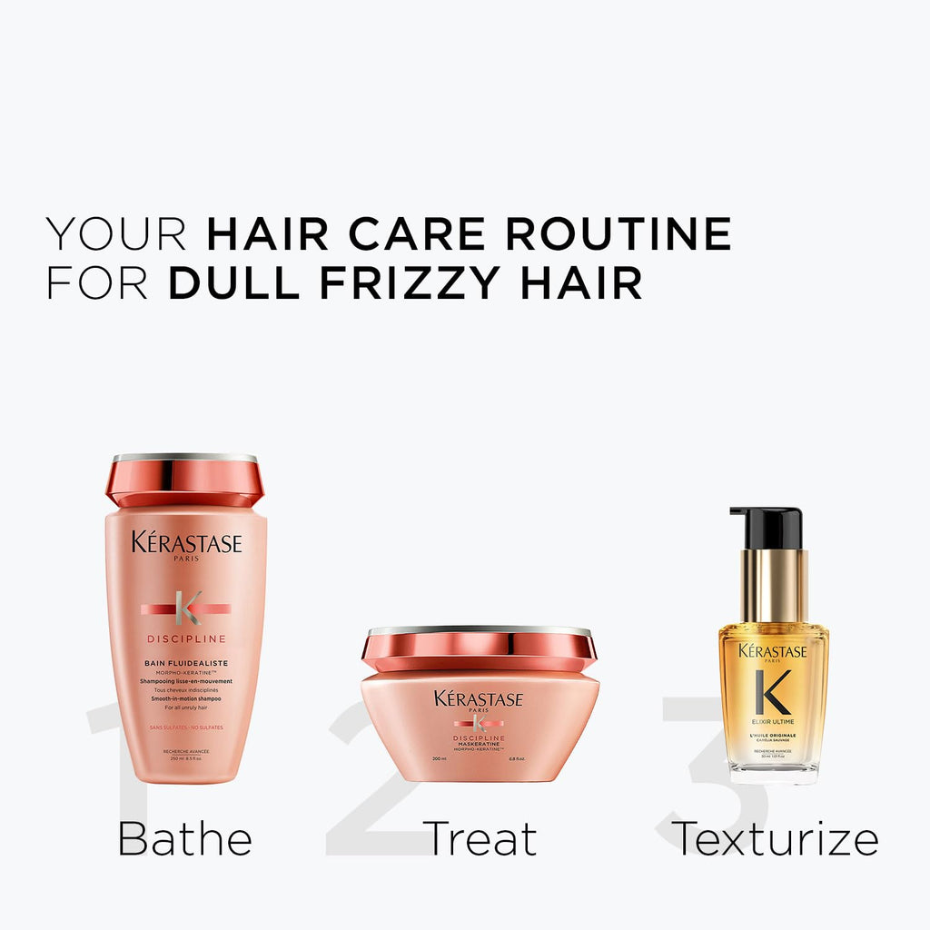 Kérastase Elixir Ultime Hair Oil-In-Serum 30ml | 2X Shinier Hair | 96H Anti-Frizz Action | Infused with French Camellia, Marula & Wild Camellia Oils | Travel Size