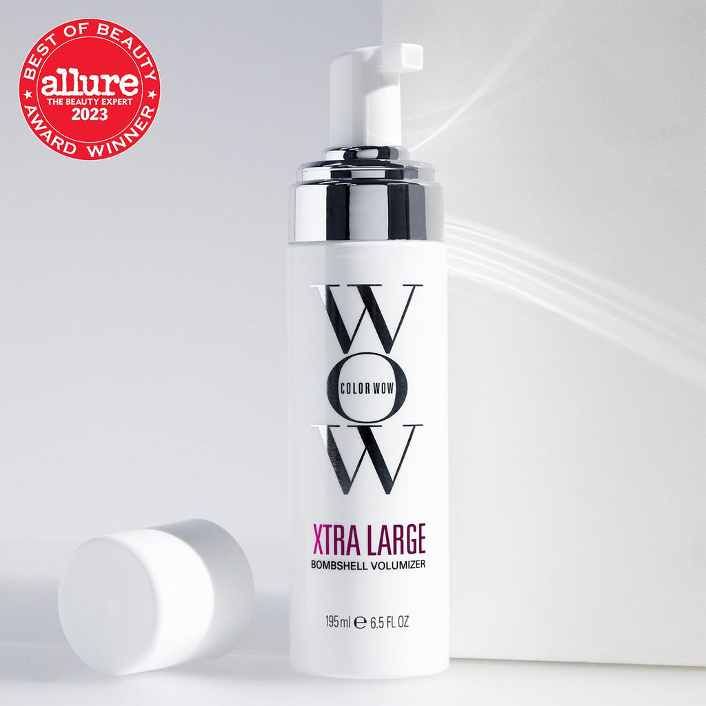 Color Wow Xtra Large Bombshell Volumizer – alcohol-free volumizing technology; weightless, non-drying, non-dulling; instantly thickens fine, flat hair; last for days"