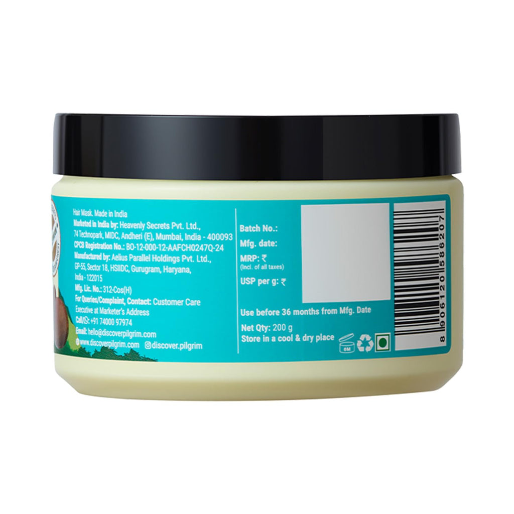 PILGRIM Amazonian Patua & Keratin STRENGTHENING HAIR MASK for dry & frizzy hair with Sacha Inchi for Women & Men|High shine & hydration| Smoothening hair| Silicon free| 200gm