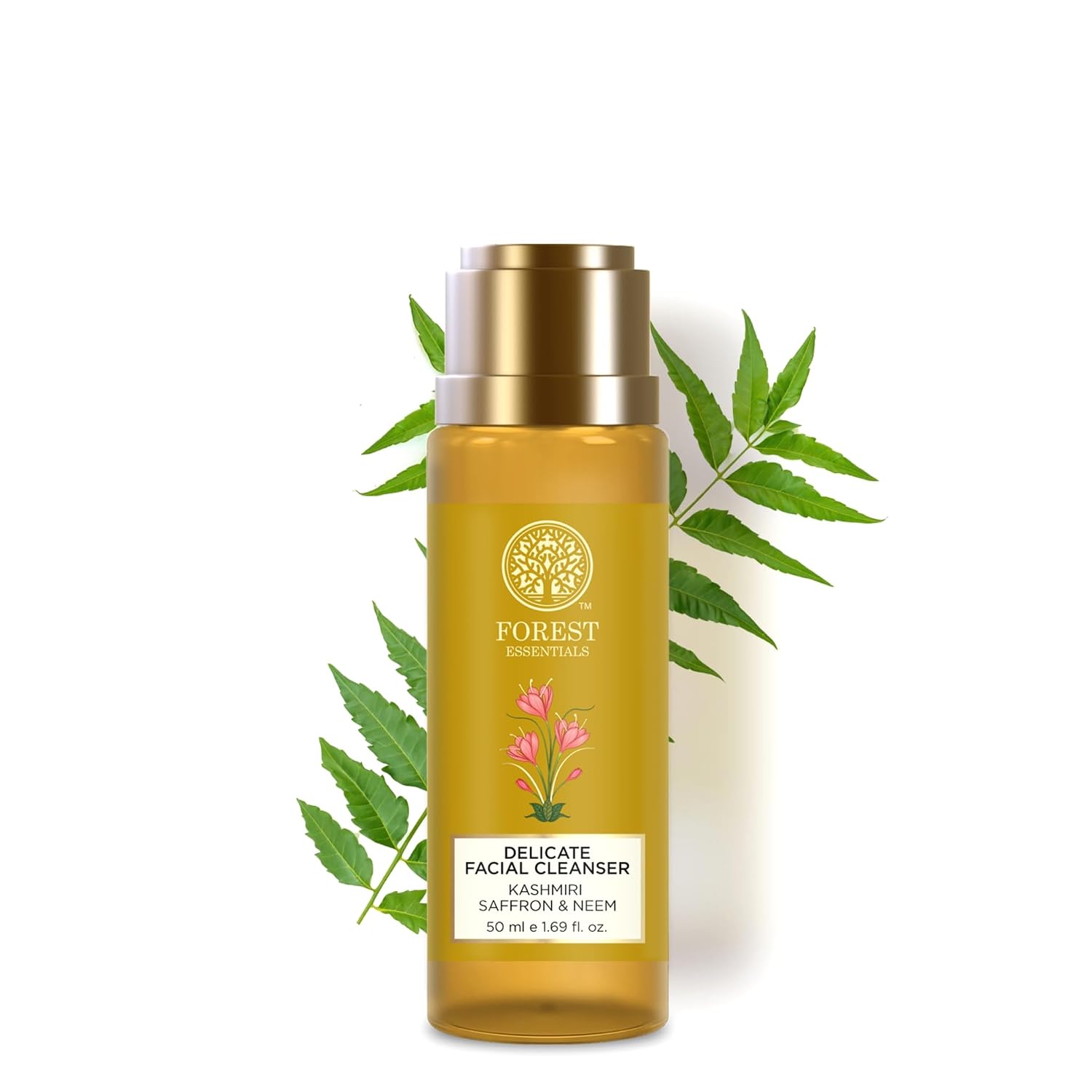 Forest Essentials Ayurvedic Purifying Face Wash with Saffron & Neem | For Normal to Oily Skin | Sulphate Free