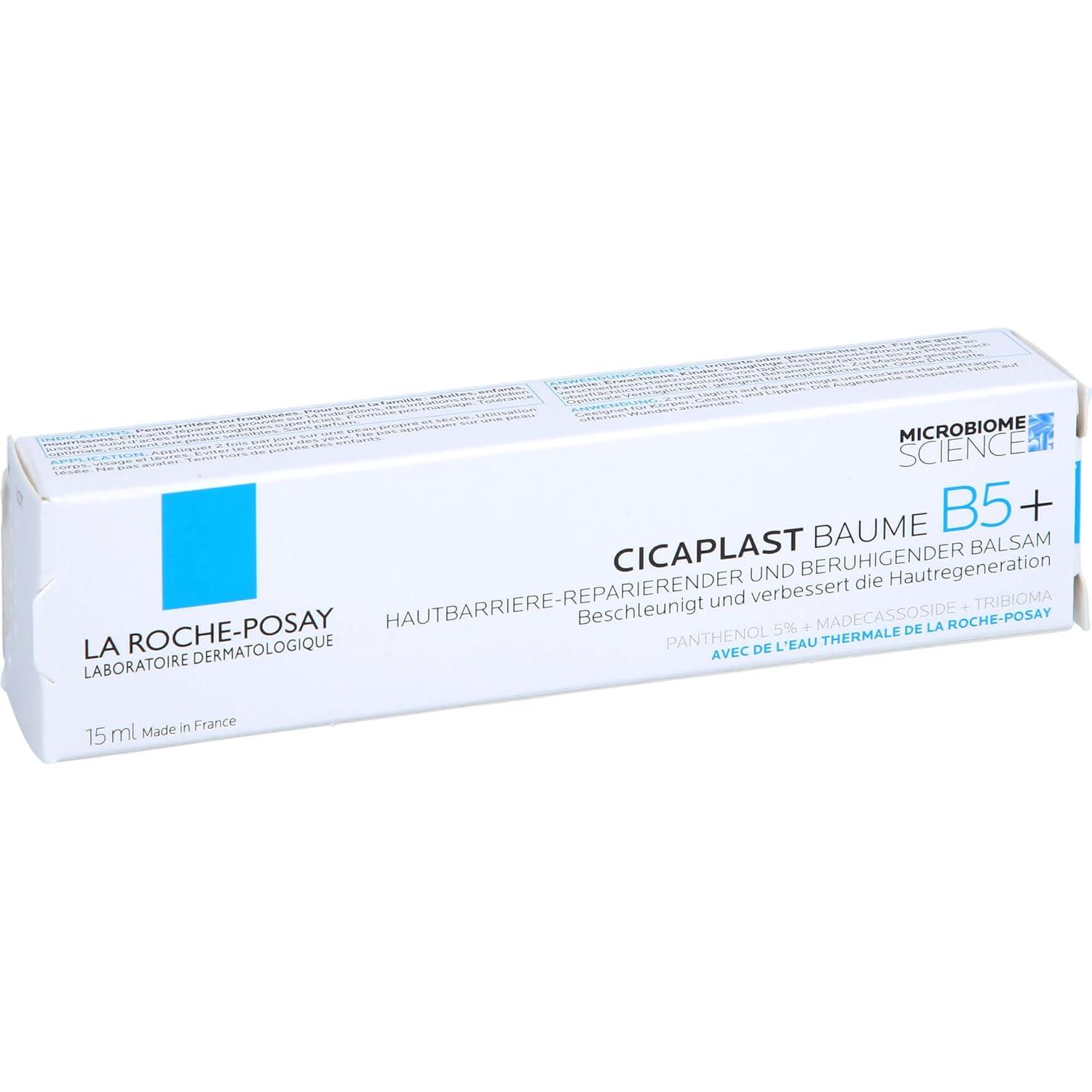 La Roche-Posay Cicaplast Baume B5+ Repair Moisturizer Balm | Hydating Multi-Purpose Soothing Cream for Dry, Sensitive & Damaged Skin, Fragrance Free 15 ml