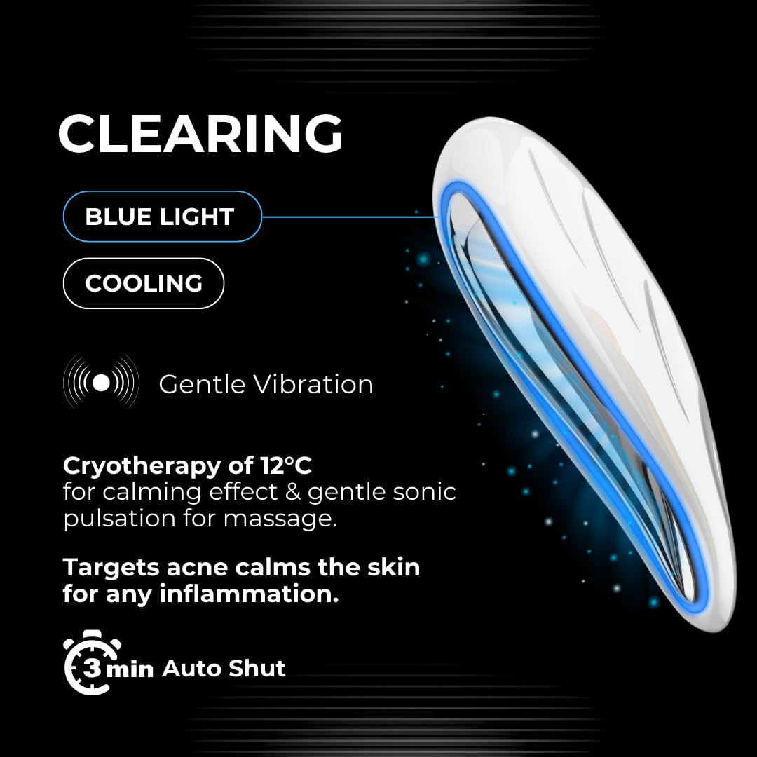 Numour G.O.A.T Smart Electric Gua Sha Handheld Face Massager Machine For Facial | EMS Technology with LED Purple, Blue & Red Light Therapy for Face | Sonic Pulsations, Hot & Cold Massage | Anti-Aging, Acne Clearing, Skin Repair