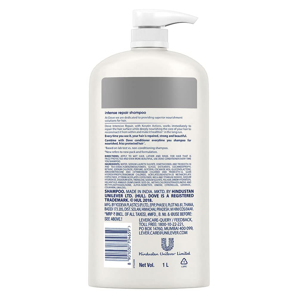 Dove इनटेंस रिपेयर शैंपू, 1L