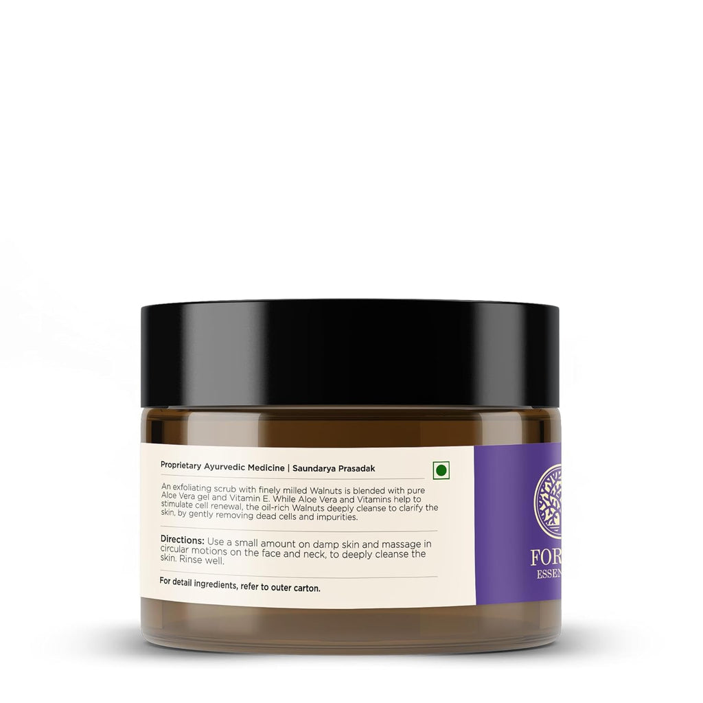 Forest Essentials Walnut Face Exfoliating Scrub For Oily Skin | Ayurvedic Tan Removal Facial Scrub |