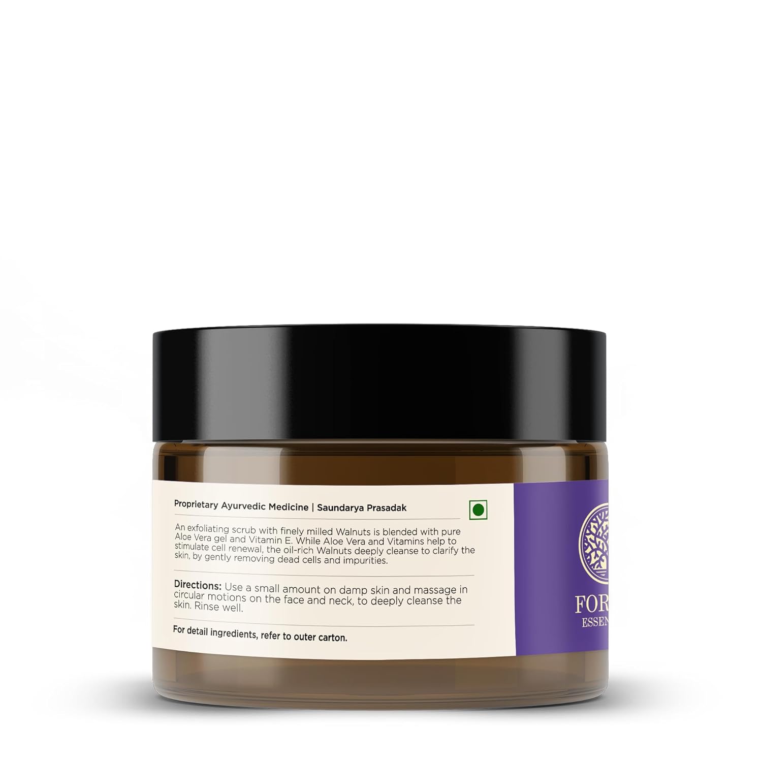 Forest Essentials Walnut Face Exfoliating Scrub For Oily Skin | Ayurvedic Tan Removal Facial Scrub |