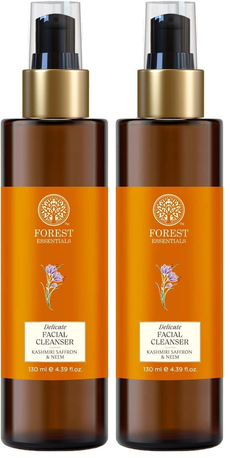 Forest Essentials Ayurvedic Purifying Face Wash with Saffron & Neem | For Normal to Oily Skin | Sulphate Free