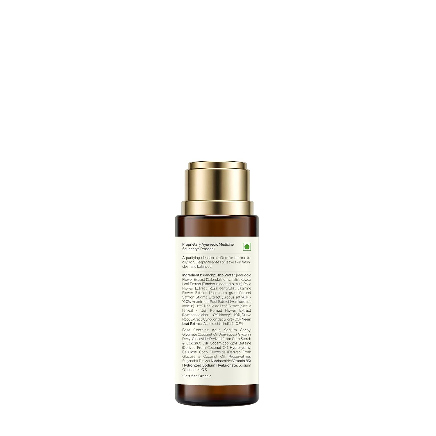 Forest Essentials Ayurvedic Purifying Face Wash with Saffron & Neem | For Normal to Oily Skin | Sulphate Free