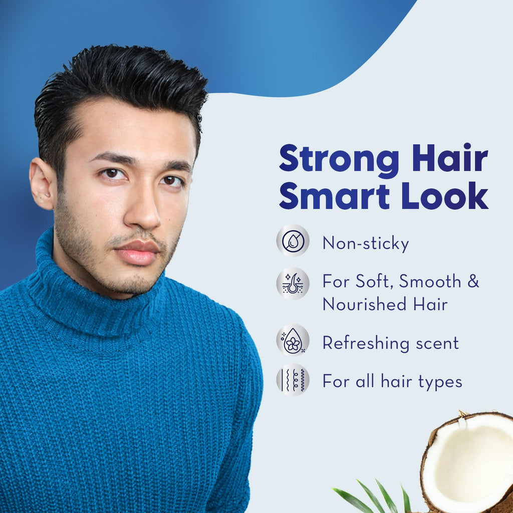 Parachute Advansed Hair Cream for Men, 100ml (Pack of 3)|Hair Cream After Shower |Non Sticky Oil Replacement Hair Cream |Goodness of Coconut