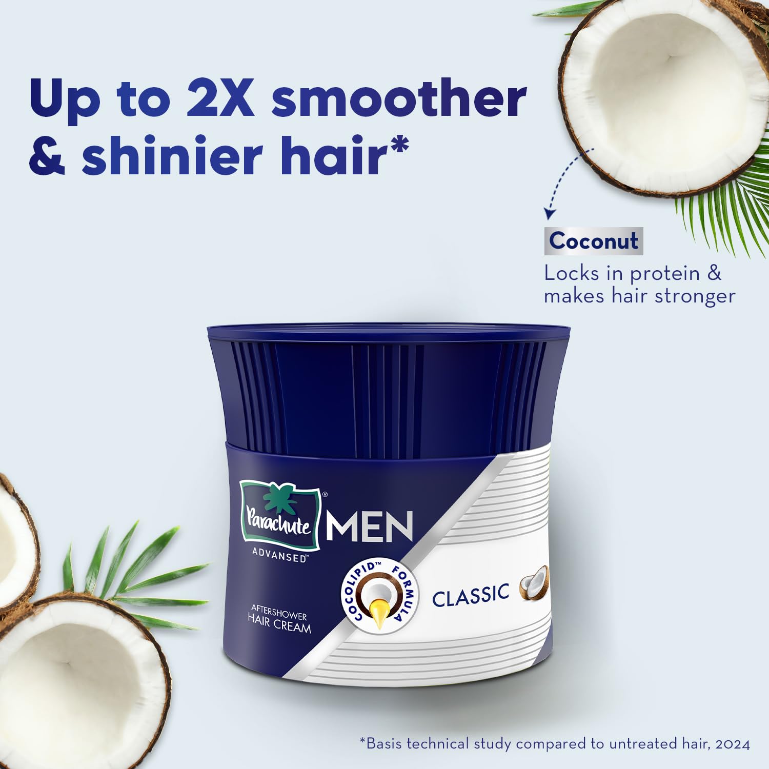 Parachute Advansed Hair Cream for Men, 100ml (Pack of 3)|Hair Cream After Shower |Non Sticky Oil Replacement Hair Cream |Goodness of Coconut
