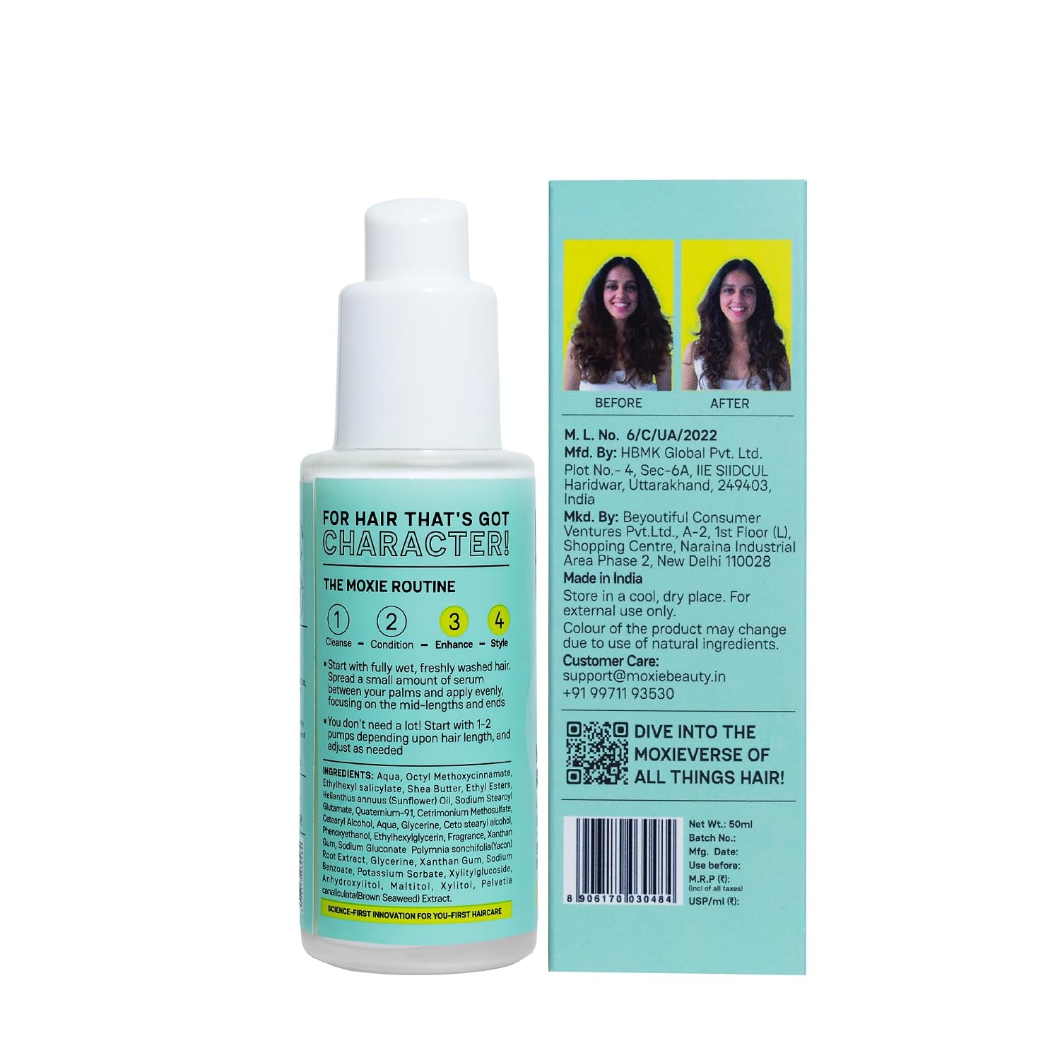 Moxie Beauty Frizz Fighting Hair Serum, SPF 35 Heat Protection | 50ml