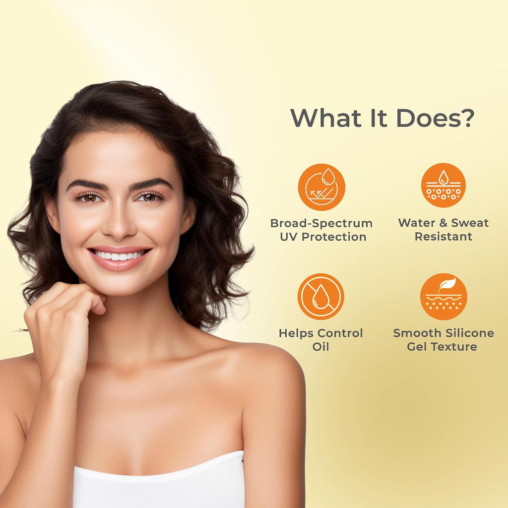 UV Doux Silicone Sunscreen Gel SPF 50 PA+++|India’s No.1 Dermatologist Recommended Brand|Invitro,In-Vivo Tested|UVA/UVB Protection, Benzene Free|No White Cast |Oily & Acne-Prone Skin |50 g