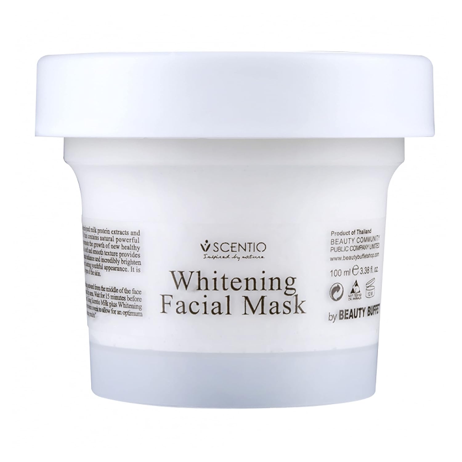 Scentio Milk Plus Organic Whitening Facial Mask 100 ML (Made In Thailand)