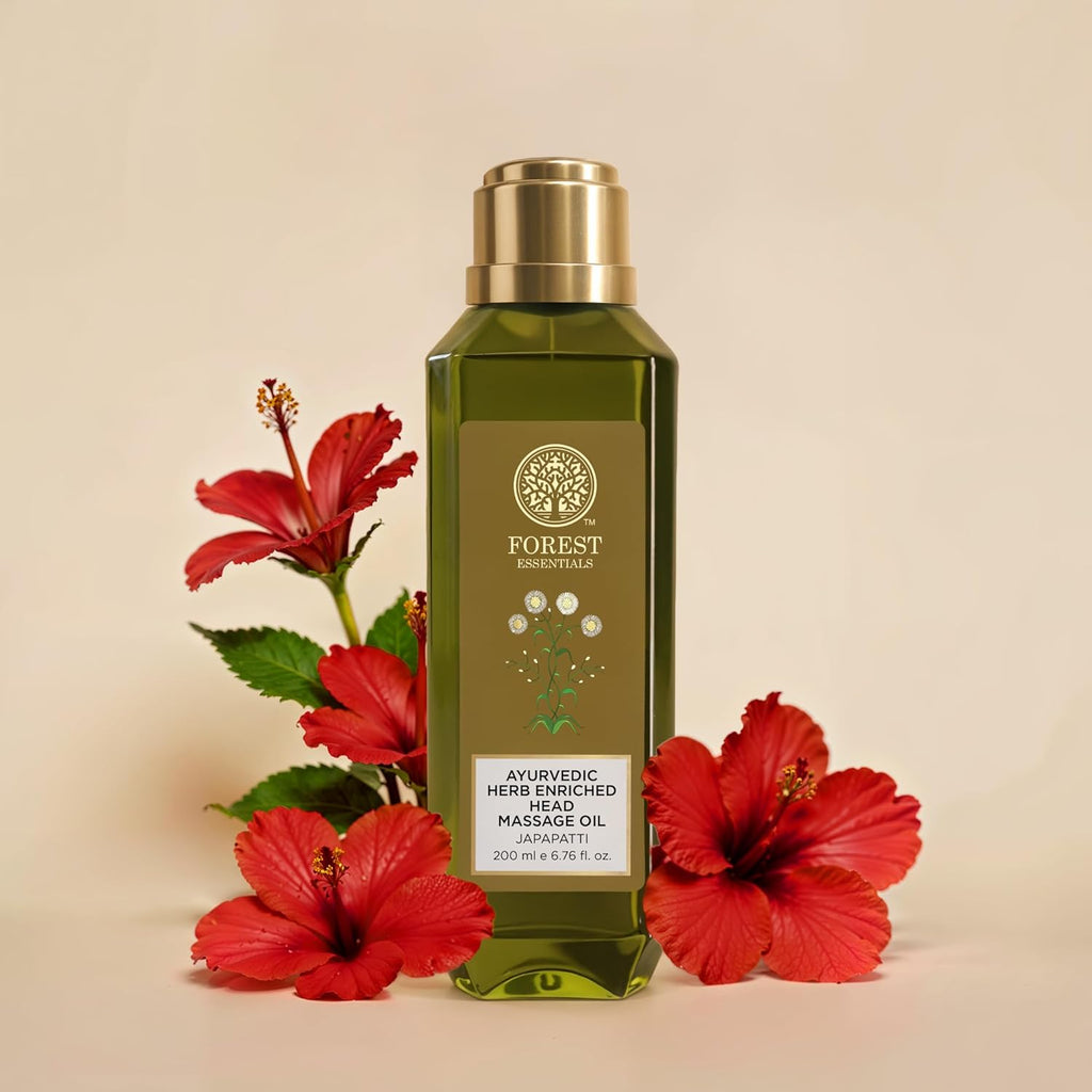 Forest Essentials Japapatti Head Massage Oil | Ayurvedic Hair Oil for Hair Growth & Dry Frizzy Hair | Ideal for Dry, Chemically Treated Hair