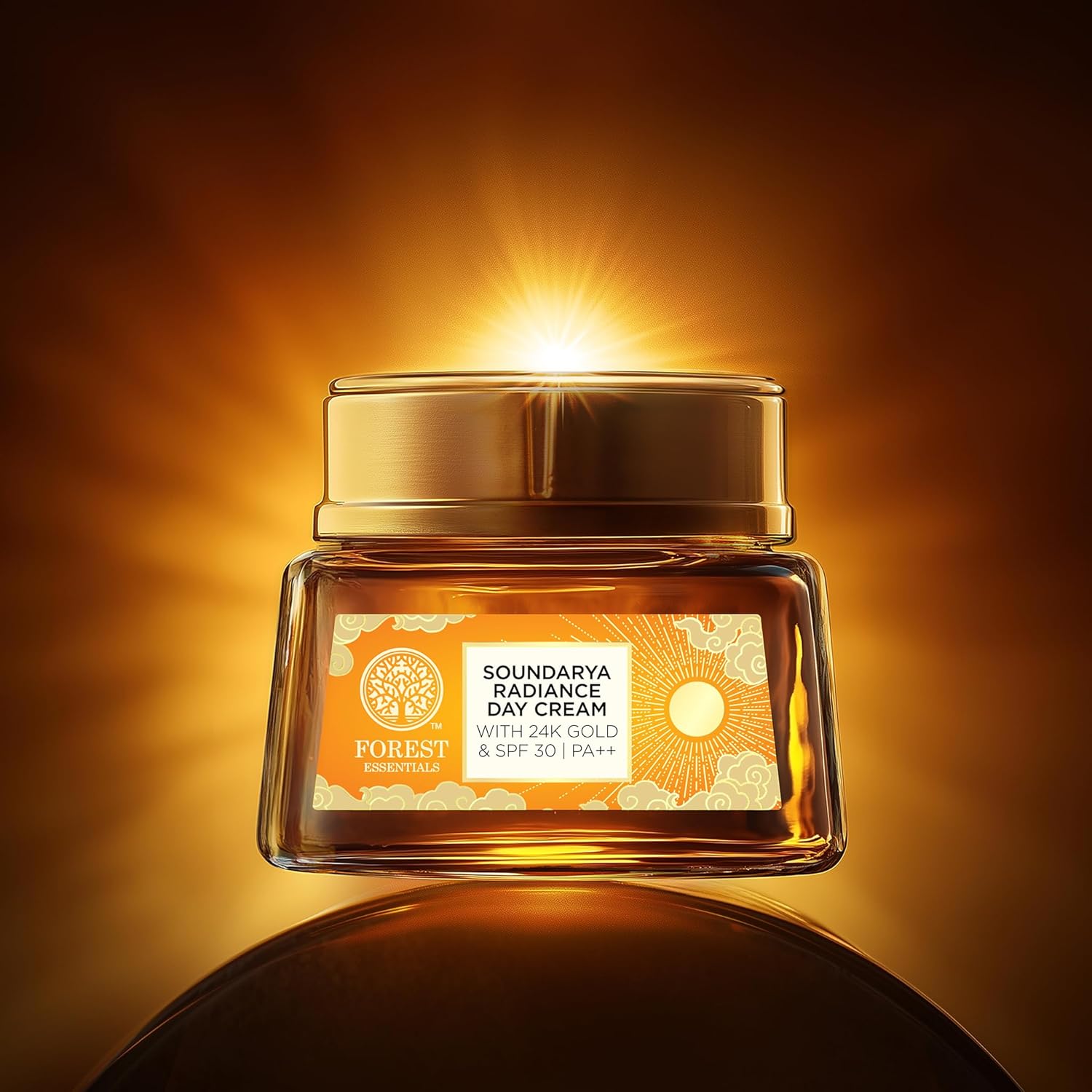 Forest Essentials Bestselling Soundarya Radiance Day Cream with 24K Gold & SPF 30 PA++ | Anti Ageing Moisturiser for Glowing Skin | For all skin types