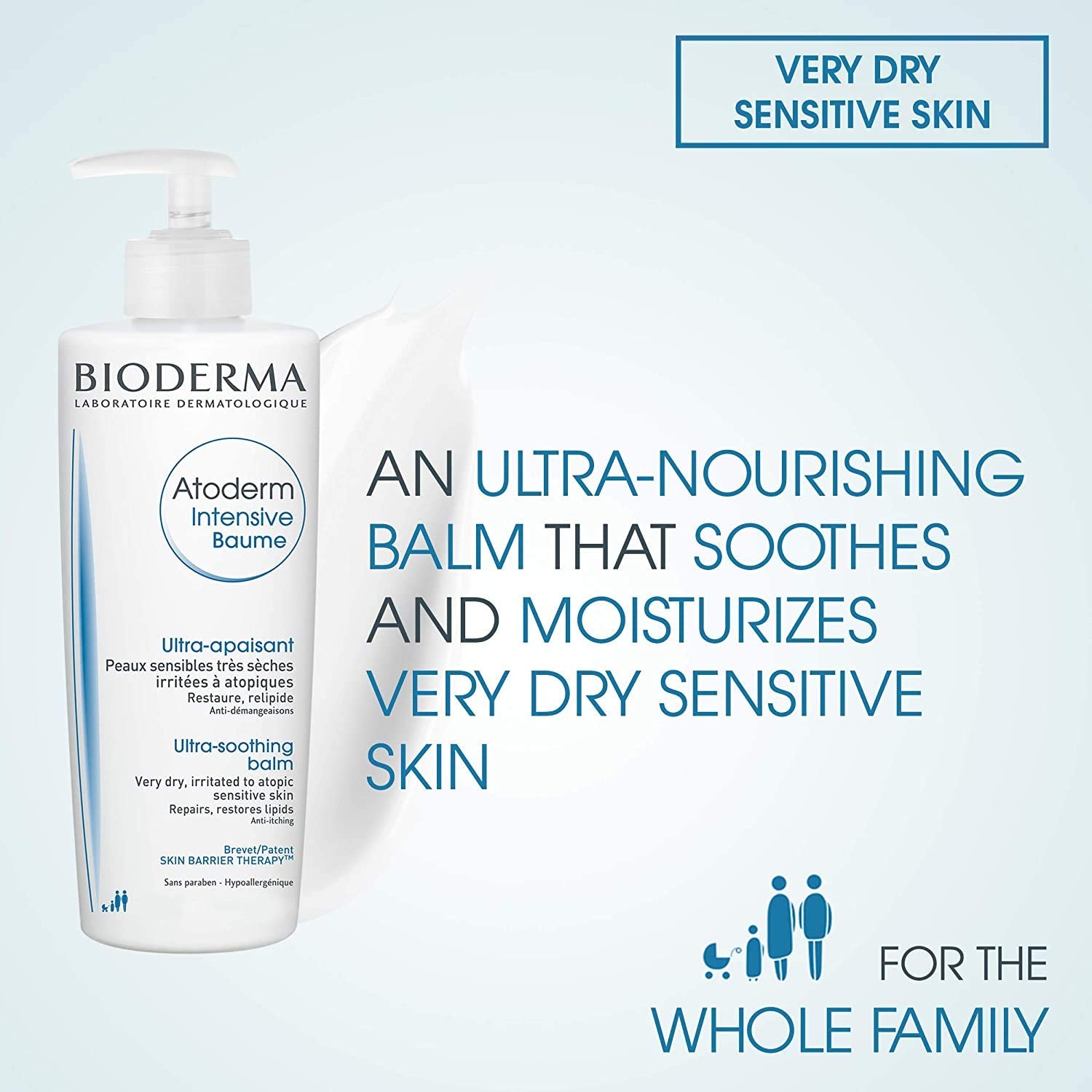 Bioderma Atoderm Intensive Ultra-soothing Baume - Moisturizer for Very dry Sensitive to Atopic Skin, 45ml