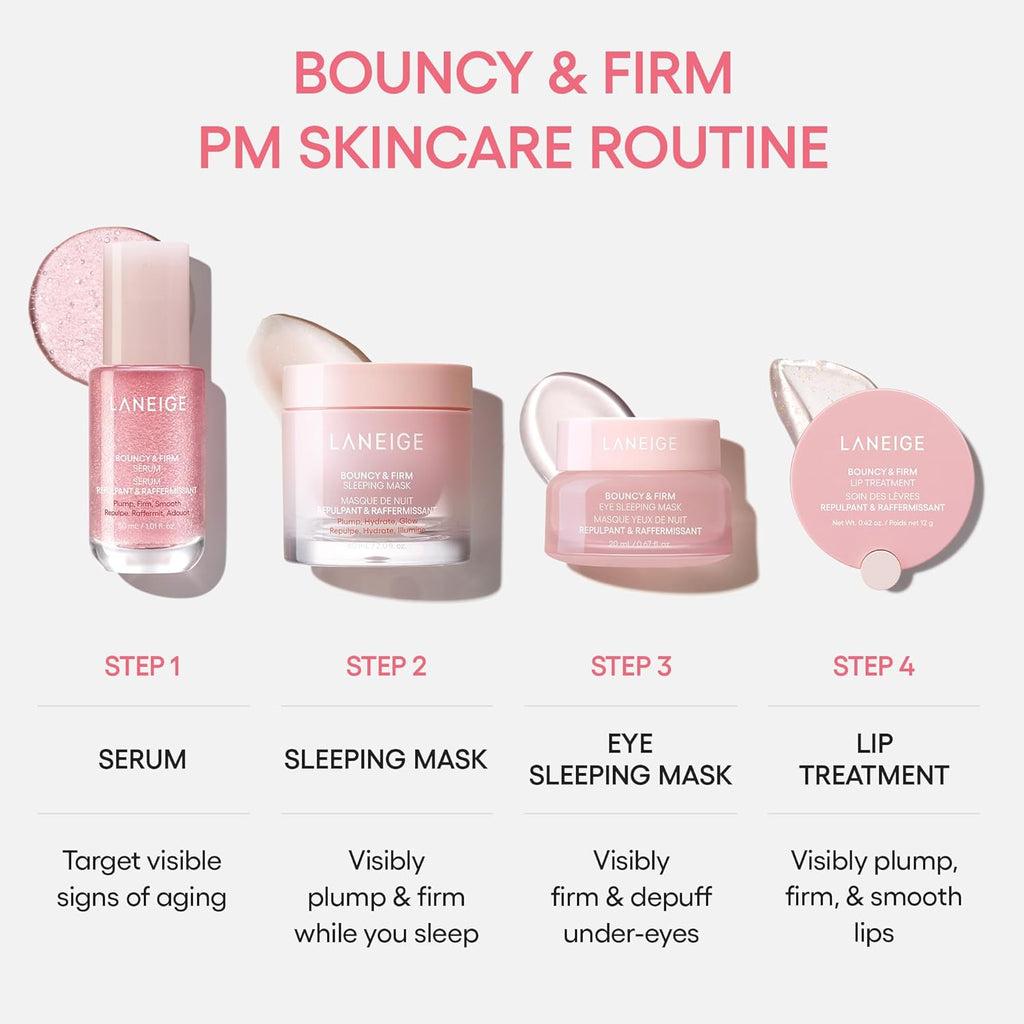 Laneige Bouncy & Firm Radiance Boosting Serum with Peony & Collagen and Peptides for Hydrated and Firm Skin | Instant Glow