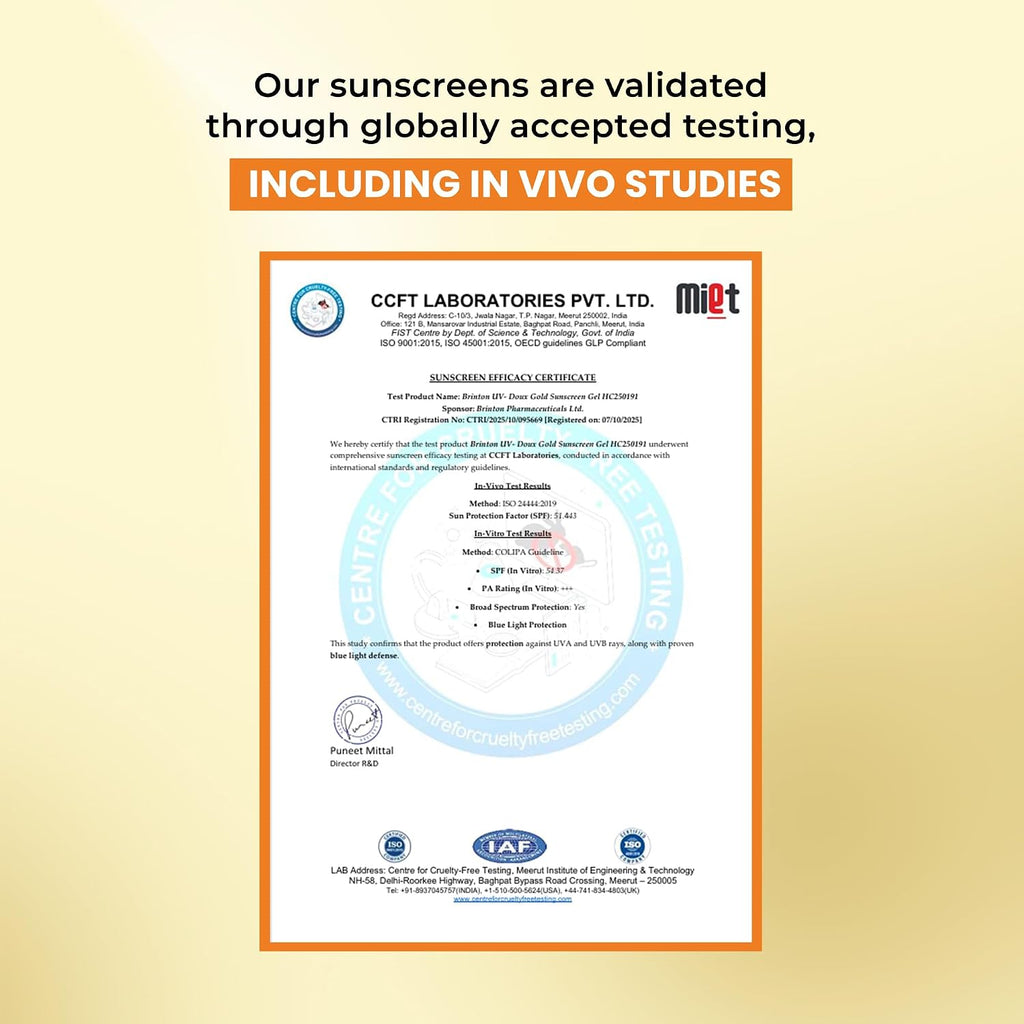 UV Doux Silicone Sunscreen Gel SPF 50 PA+++|India’s No.1 Dermatologist Recommended Brand|Invitro,In-Vivo Tested|UVA/UVB Protection, Benzene Free|No White Cast |Oily & Acne-Prone Skin |50 g