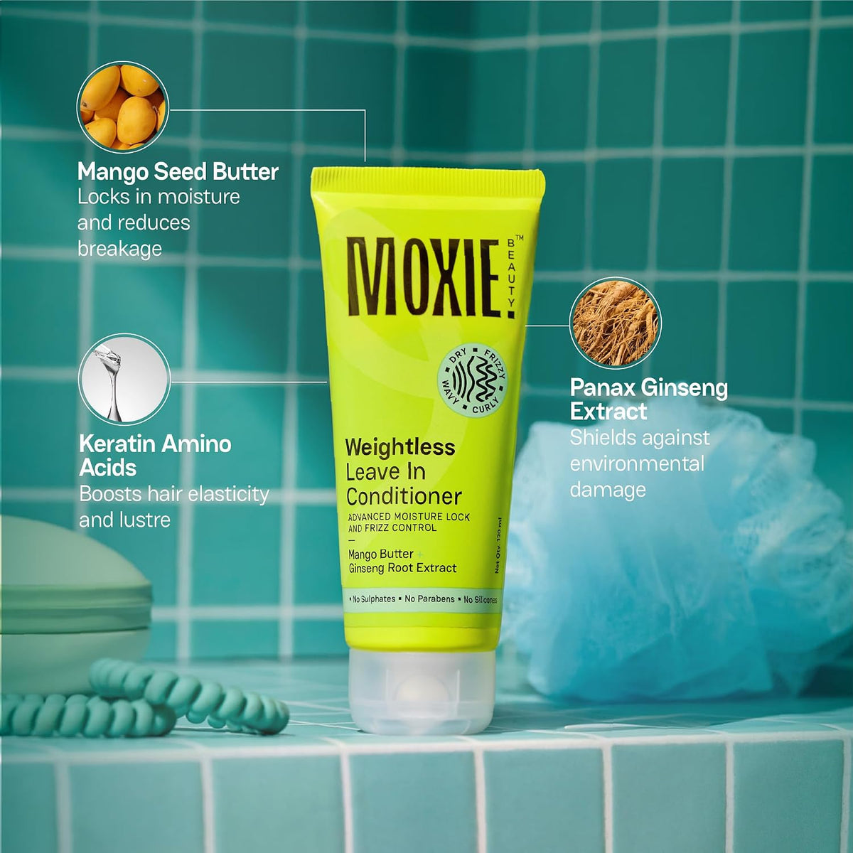 Moxie Beauty Weightless Leave-In Conditioner, Mango & Ginseng | 120ml