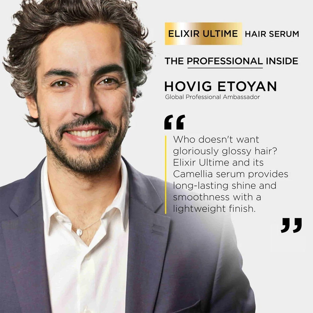 Kérastase Elixir Ultime Hair Oil-In-Serum 30ml | 2X Shinier Hair | 96H Anti-Frizz Action | Infused with French Camellia, Marula & Wild Camellia Oils | Travel Size