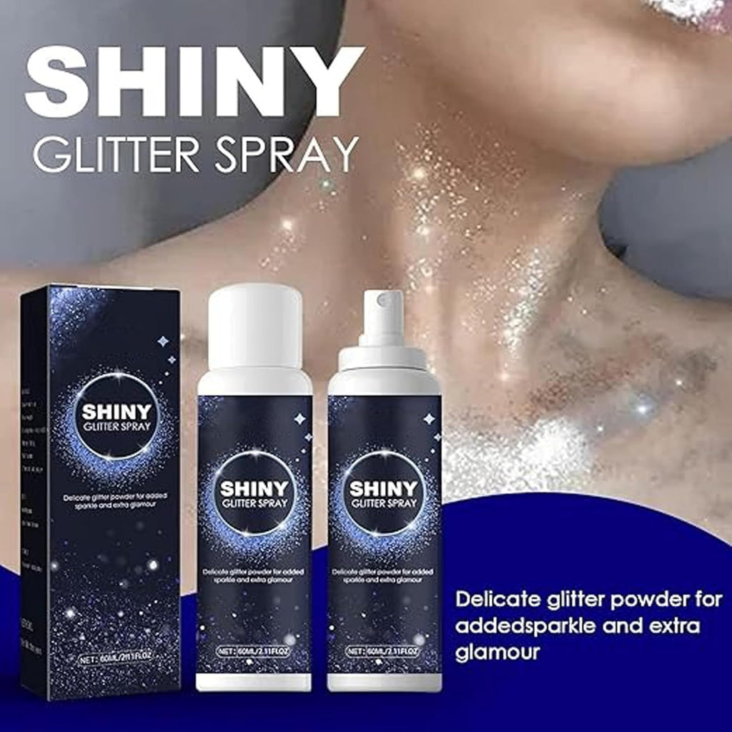 SNDYI Professional Glitter Hair Spray, Glitter Spray For Body, Hair And Cloth, Long Lasting Shiny Unlimited Charm, Waterproof, Holographic, Nightclub Starry Glitter for Clothing,Club, Prom,Party 100ML, (Silver)