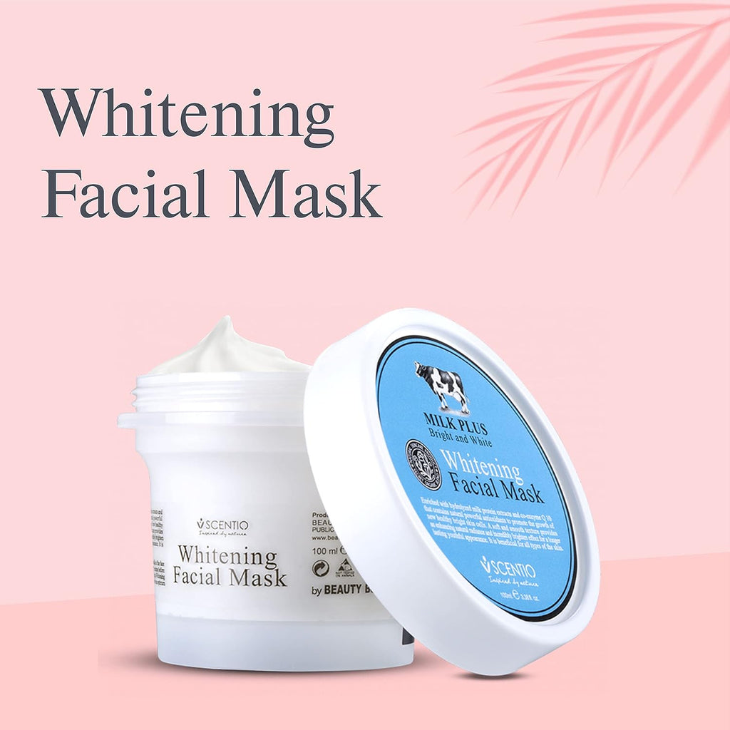 Scentio Milk Plus Organic Whitening Facial Mask 100 ML (Made In Thailand)