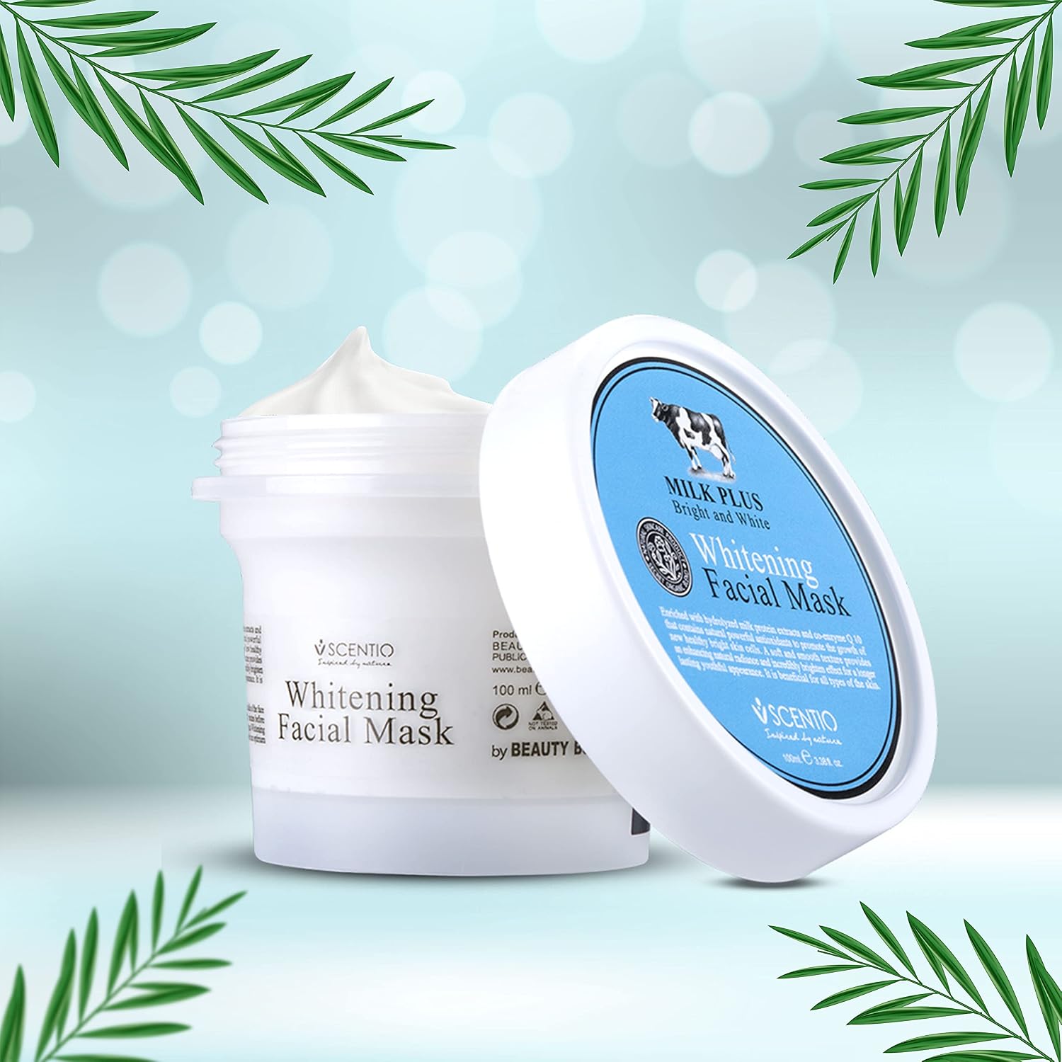 Scentio Milk Plus Organic Whitening Facial Mask 100 ML (Made In Thailand)