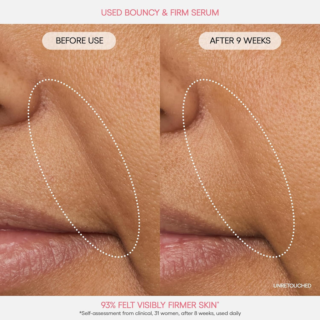 Laneige Bouncy & Firm Radiance Boosting Serum with Peony & Collagen and Peptides for Hydrated and Firm Skin | Instant Glow