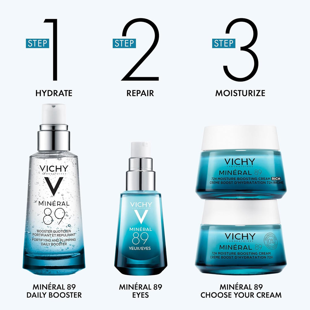 Vichy Minéral 89 Daily Skin Booster Serum and Moisturizer, 1.01 Fl. Oz